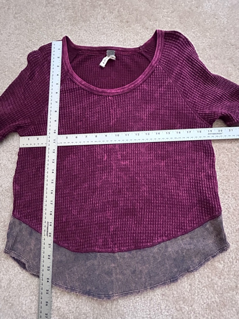 We The Free Diamond Dozen Thermal Waffle Knit Top - Picture 6 of 8